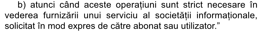 OUG nr. 13/2012, care modifică Legea nr. 506/2004, art. 4 alin. (6) lit. b). Monitorul Oficial nr. 277 din 26 aprilie 2012, pagina 13.