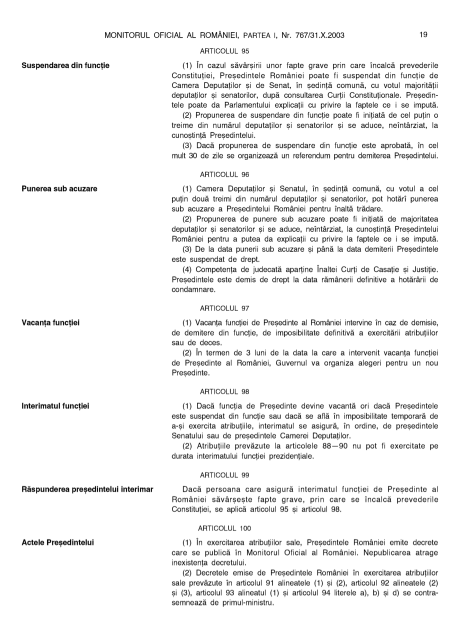 Pagina 19 din Monitorul Oficial nr. 767/2003