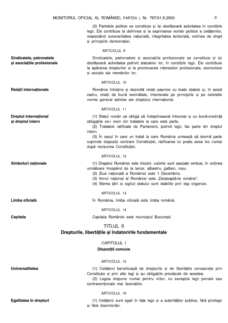 Pagina 3 din Monitorul Oficial nr. 767/2003