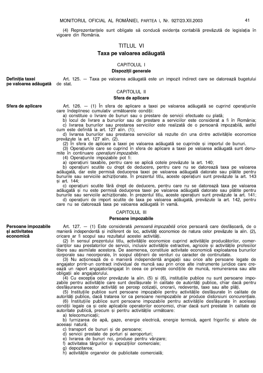 Pagina 41 din Monitorul Oficial nr. 927/2003