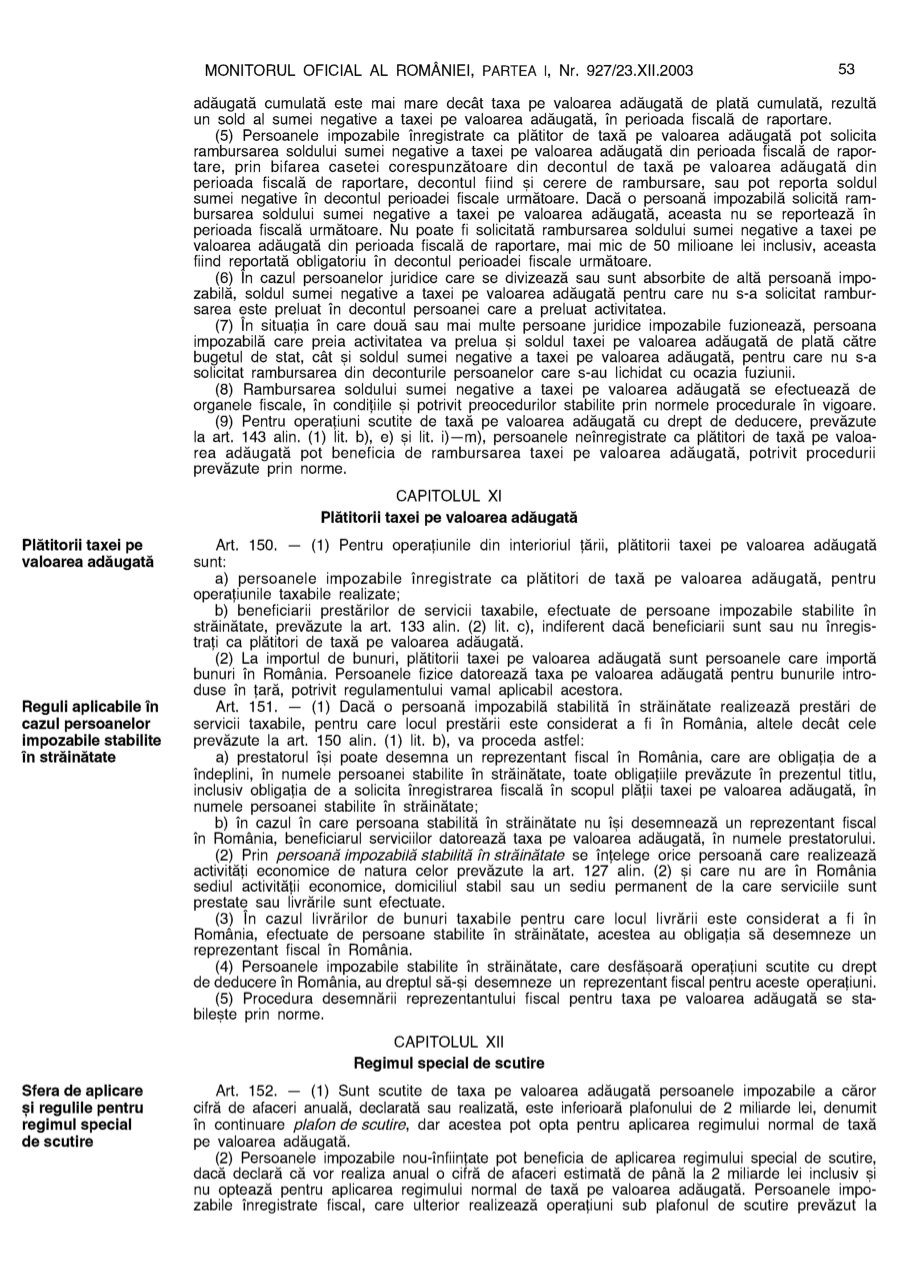 Pagina 53 din Monitorul Oficial nr. 927/2003