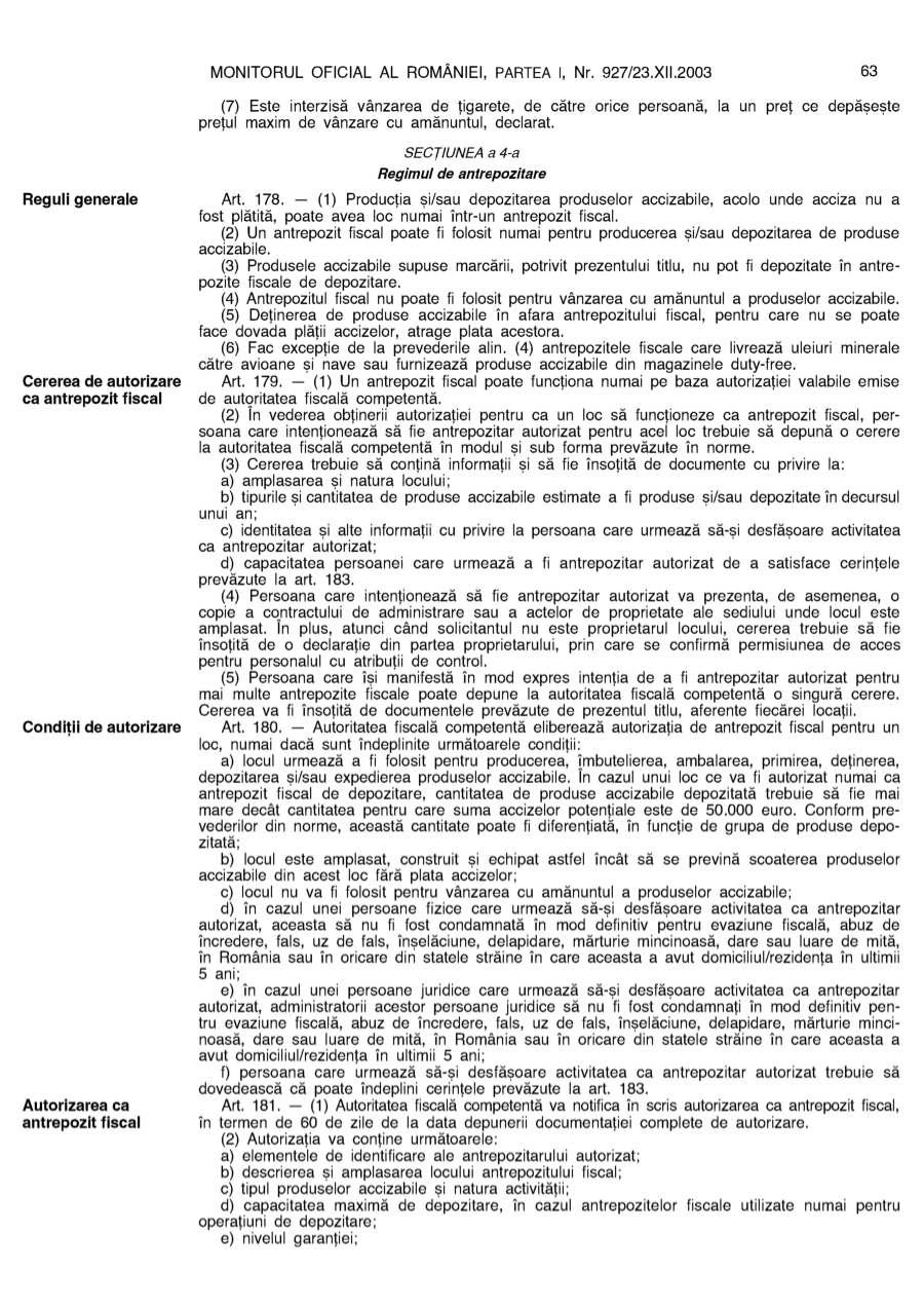 Pagina 63 din Monitorul Oficial nr. 927/2003