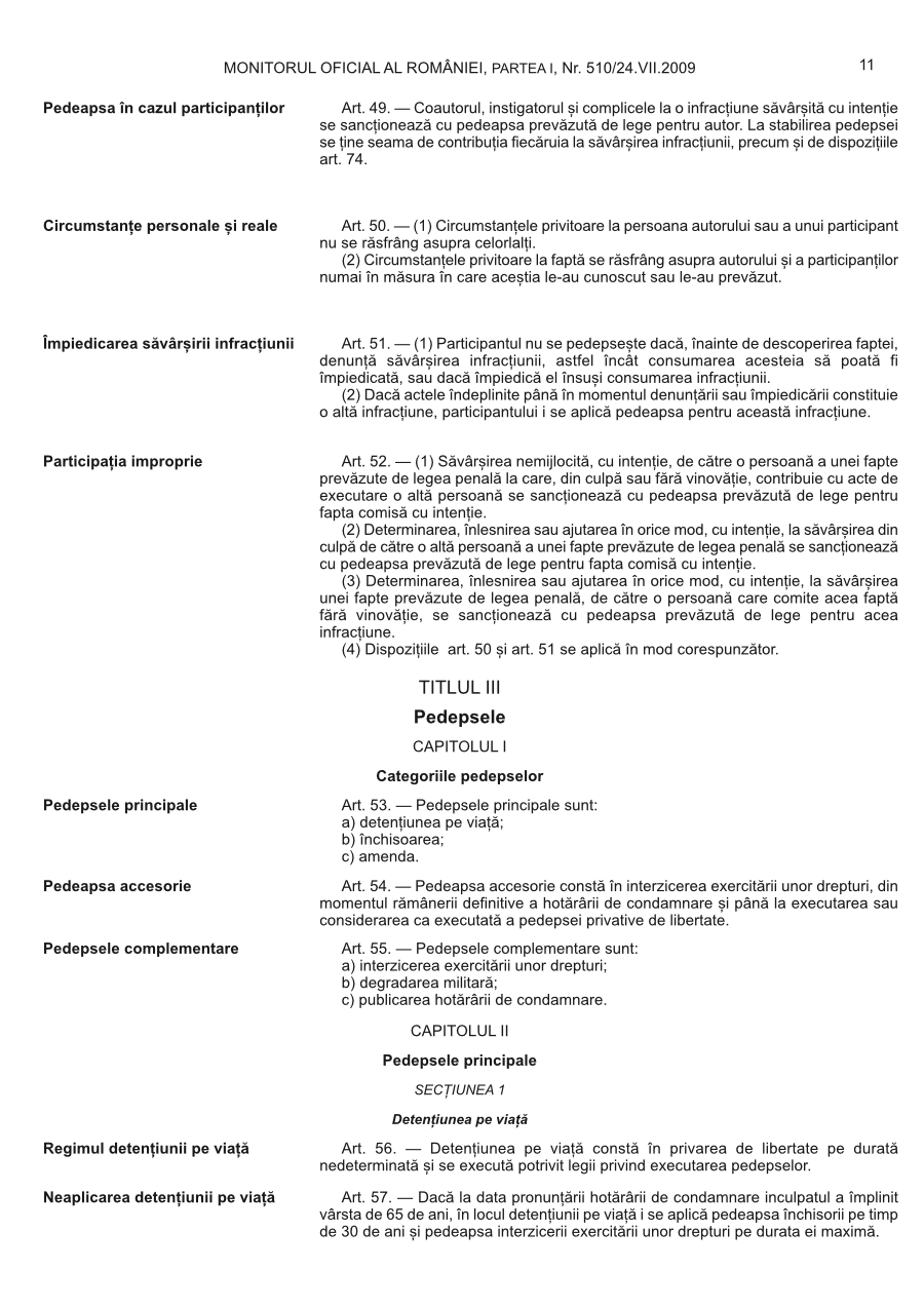 Pagina 11 din Monitorul Oficial nr. 510/2009