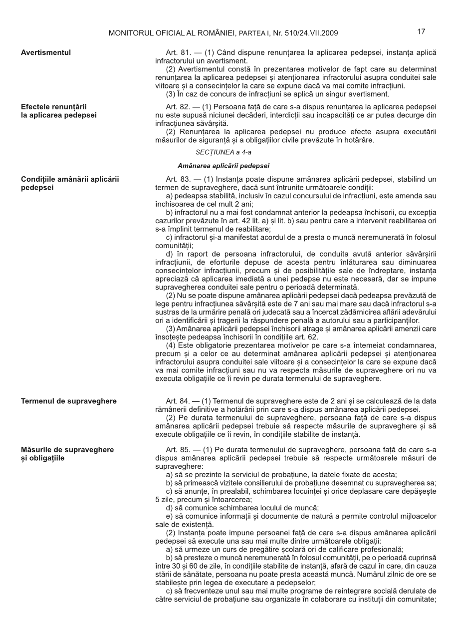 Pagina 17 din Monitorul Oficial nr. 510/2009