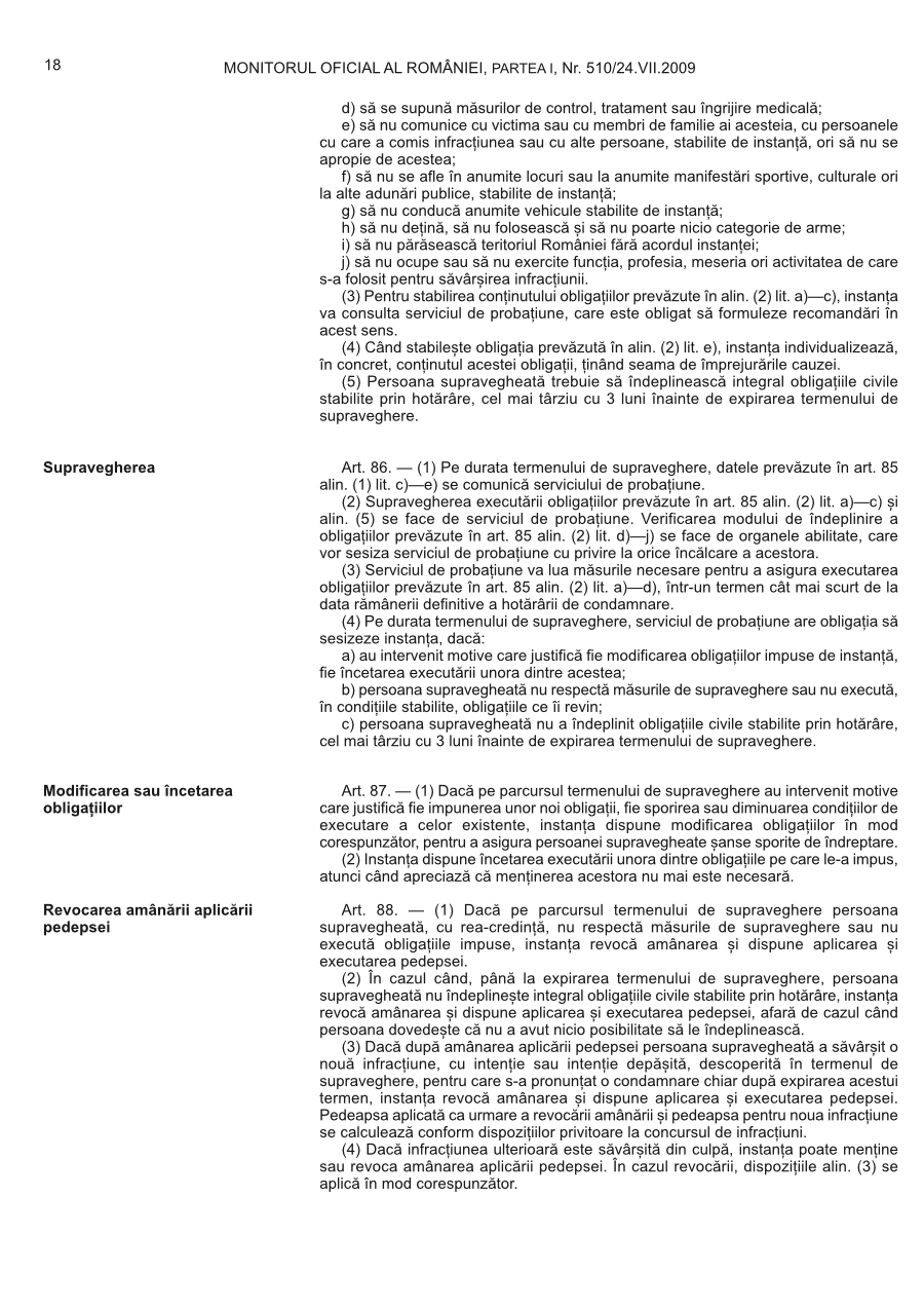 Pagina 18 din Monitorul Oficial nr. 510/2009
