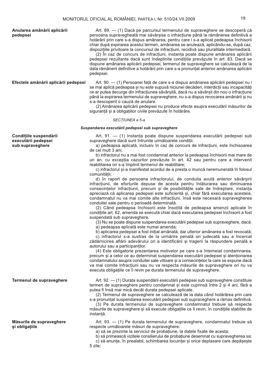 Pagina 19 din Monitorul Oficial nr. 510/2009
