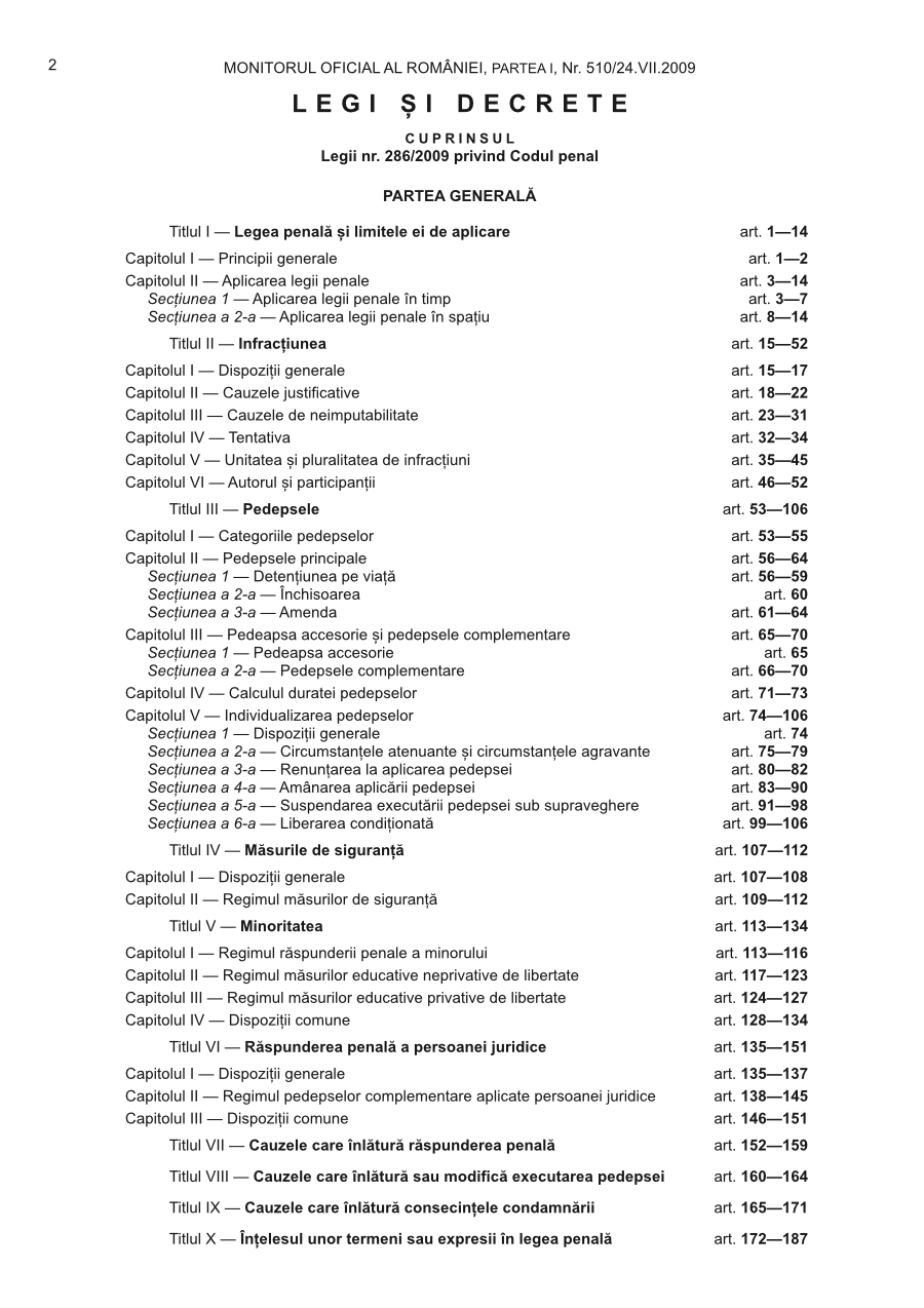 Pagina 2 din Monitorul Oficial nr. 510/2009