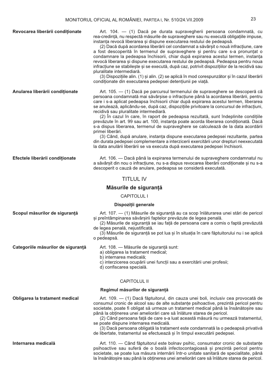 Pagina 23 din Monitorul Oficial nr. 510/2009