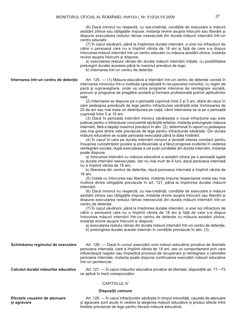 Pagina 27 din Monitorul Oficial nr. 510/2009