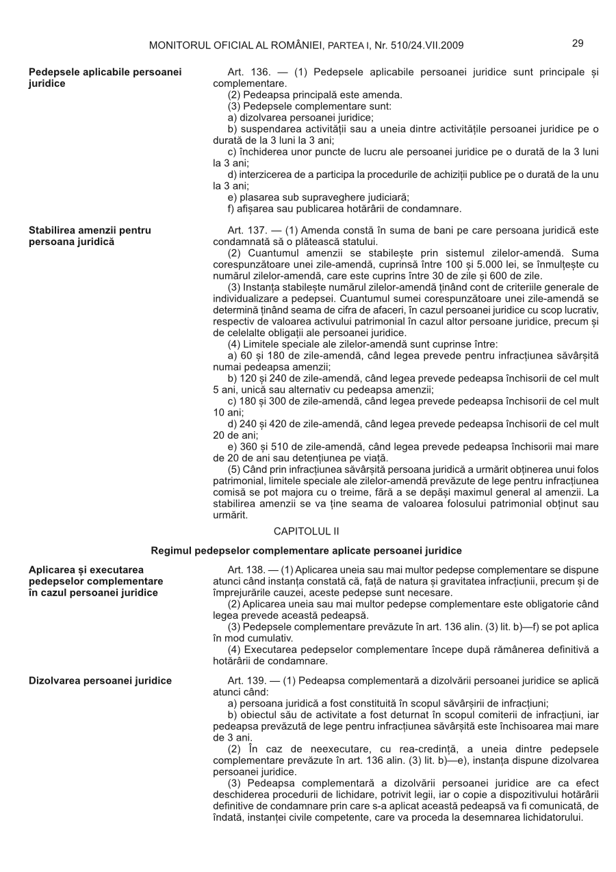 Pagina 29 din Monitorul Oficial nr. 510/2009