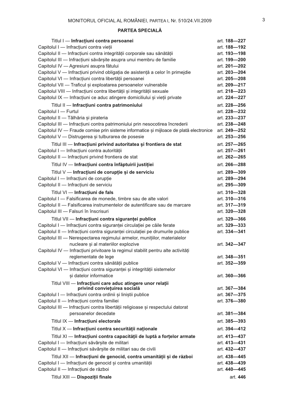 Pagina 3 din Monitorul Oficial nr. 510/2009