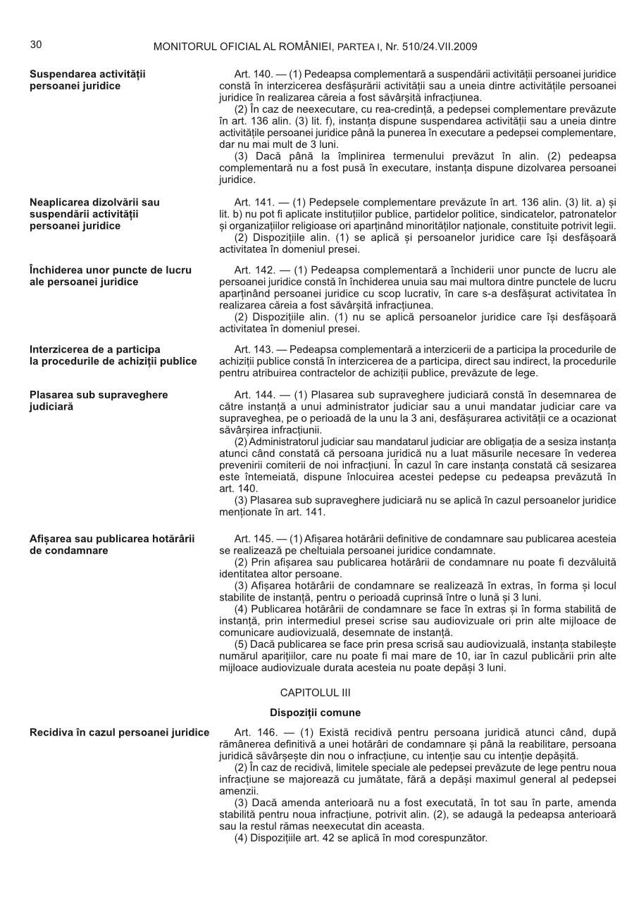 Pagina 30 din Monitorul Oficial nr. 510/2009