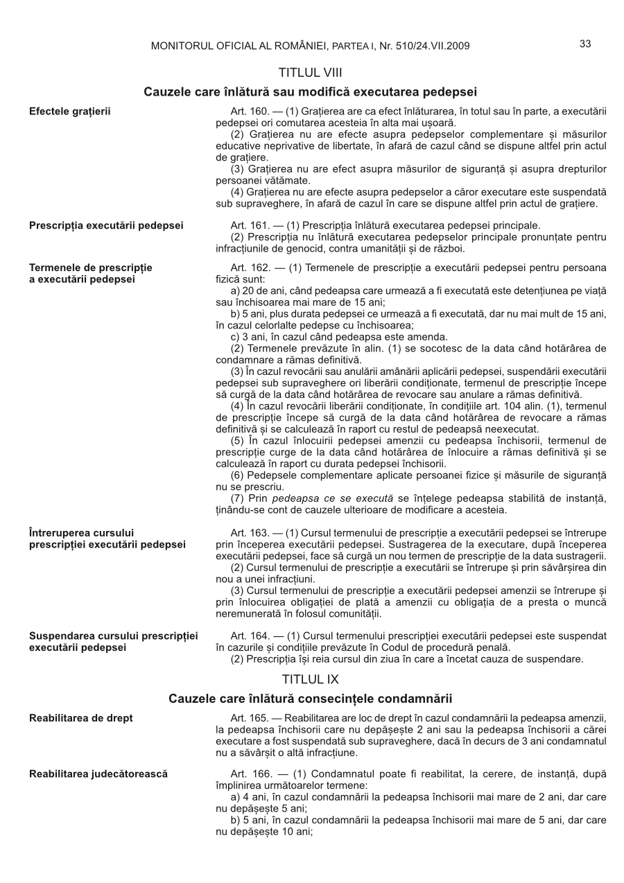 Pagina 33 din Monitorul Oficial nr. 510/2009