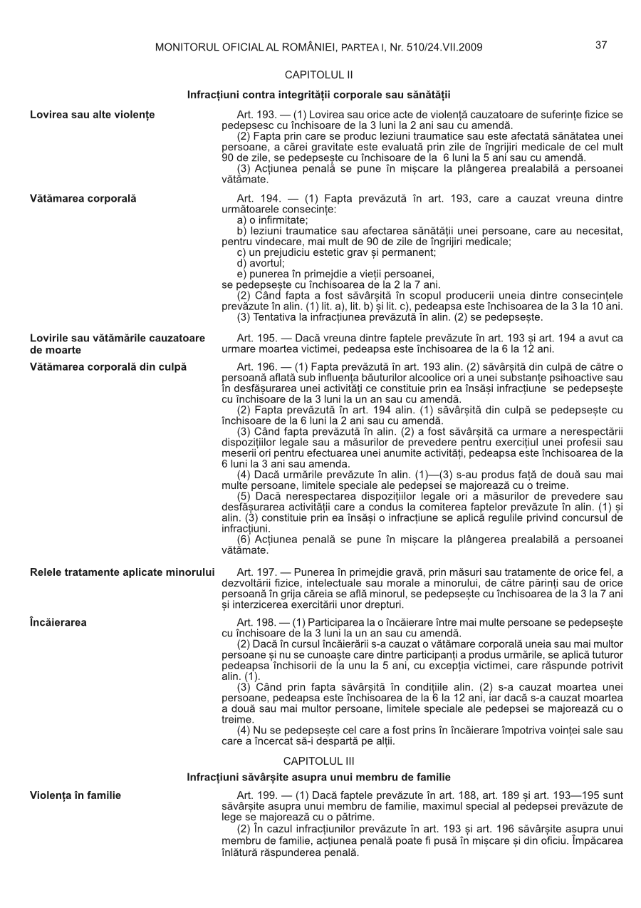 Pagina 37 din Monitorul Oficial nr. 510/2009
