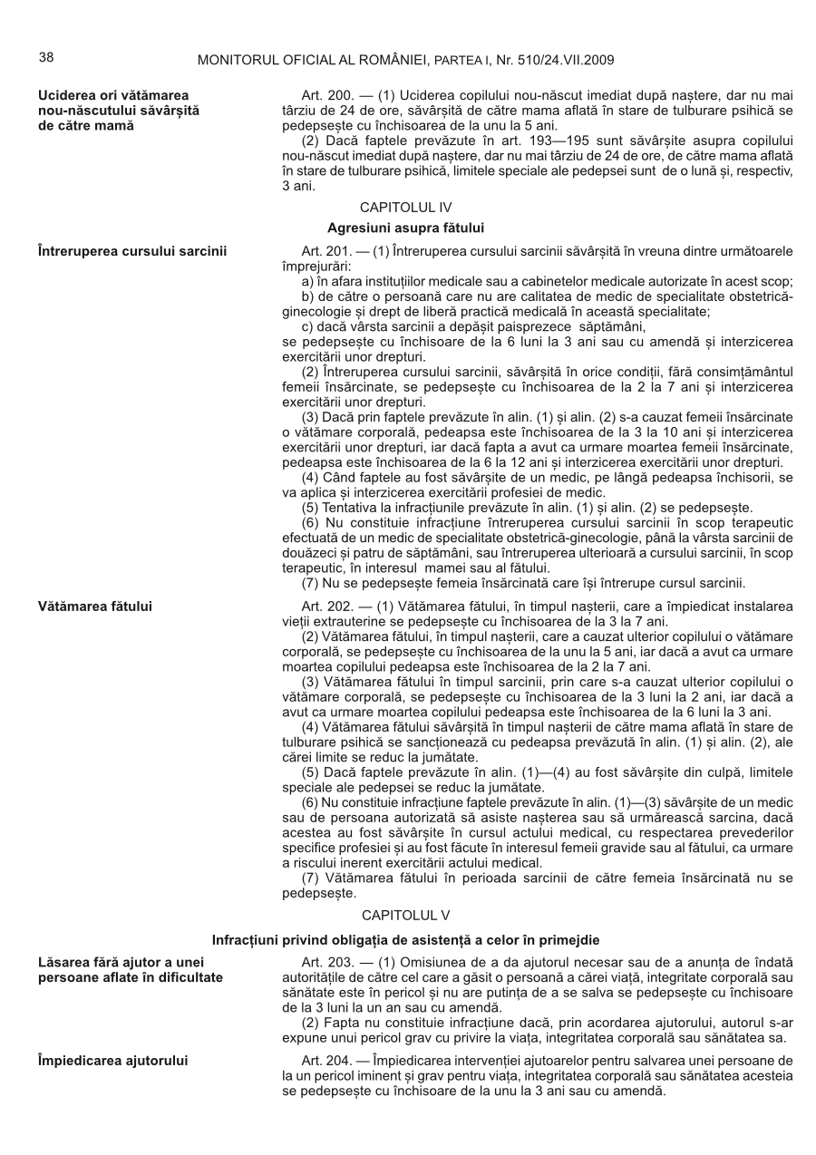Pagina 38 din Monitorul Oficial nr. 510/2009