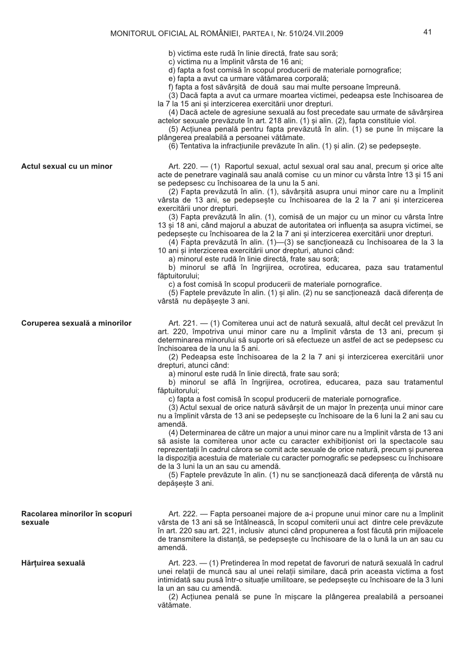 Pagina 41 din Monitorul Oficial nr. 510/2009