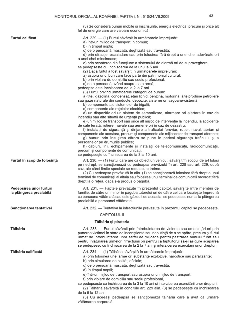 Pagina 43 din Monitorul Oficial nr. 510/2009
