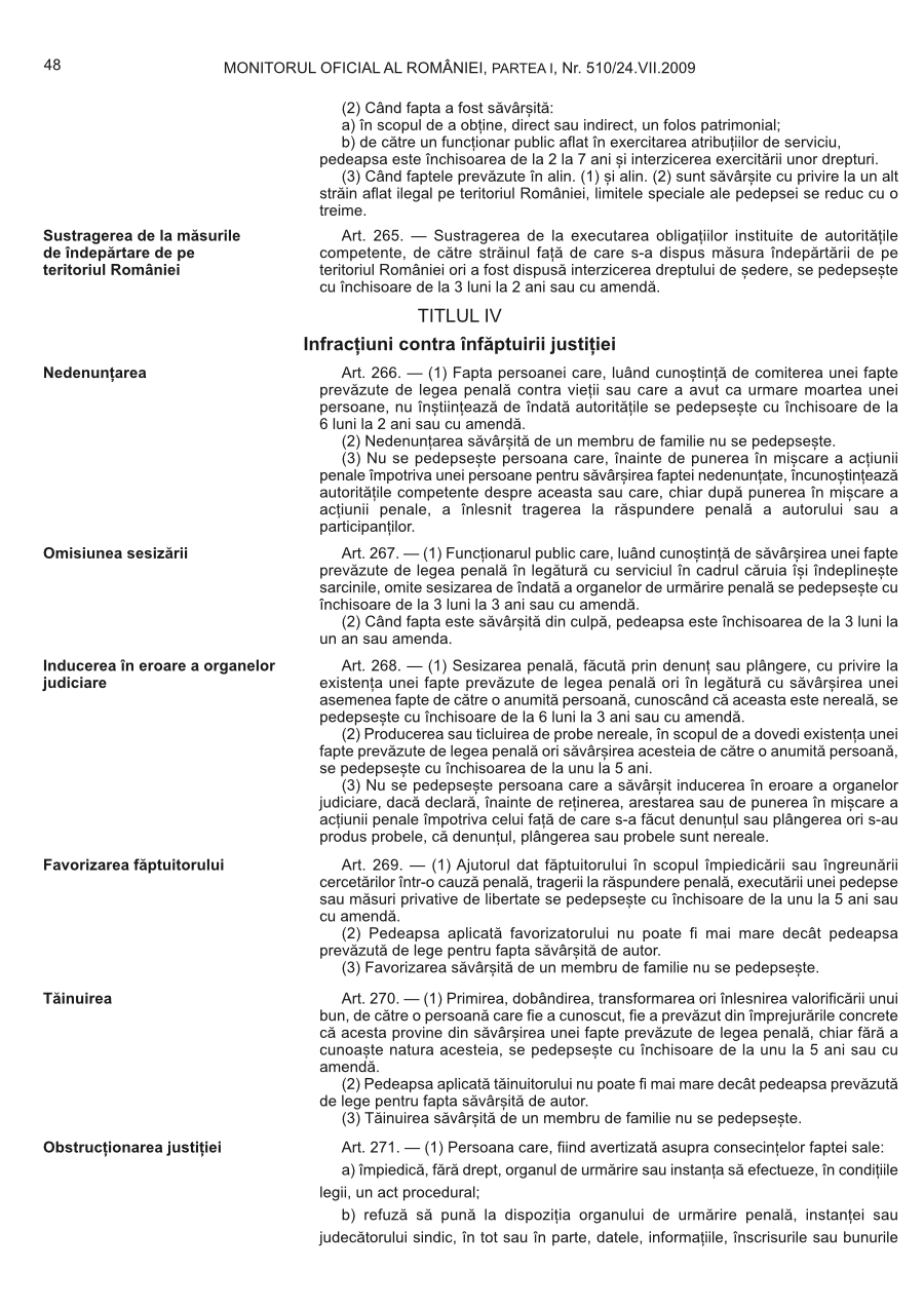 Pagina 48 din Monitorul Oficial nr. 510/2009