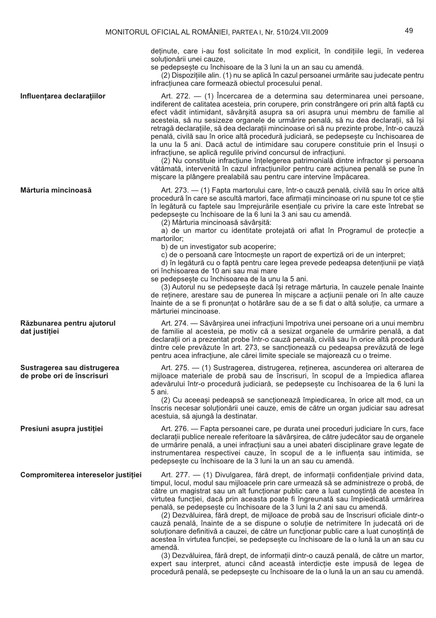 Pagina 49 din Monitorul Oficial nr. 510/2009