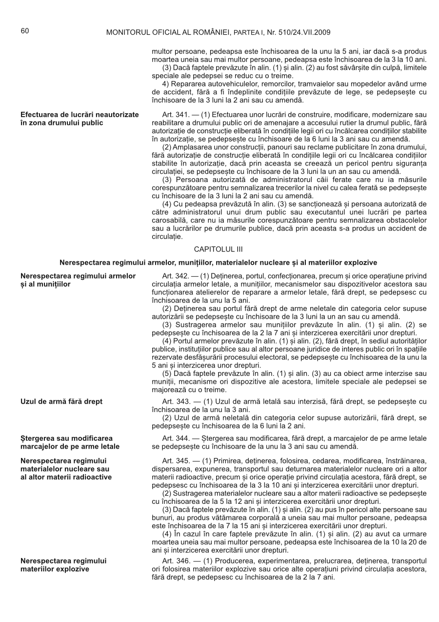 Pagina 60 din Monitorul Oficial nr. 510/2009