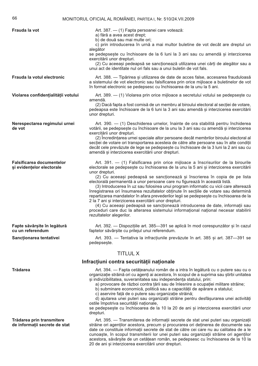 Pagina 66 din Monitorul Oficial nr. 510/2009