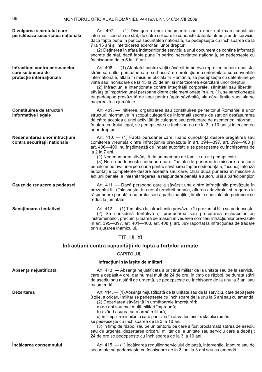 Pagina 68 din Monitorul Oficial nr. 510/2009