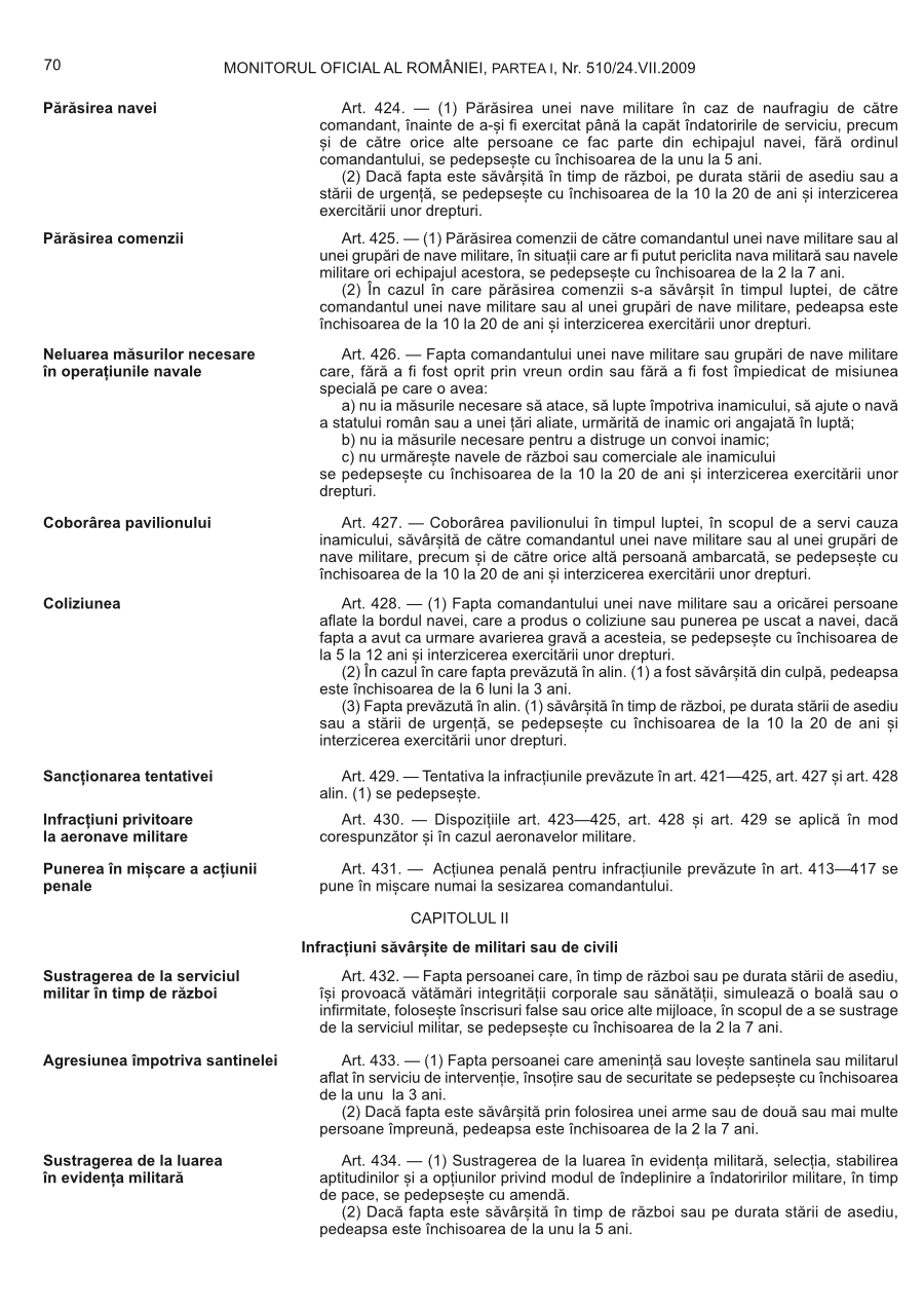 Pagina 70 din Monitorul Oficial nr. 510/2009