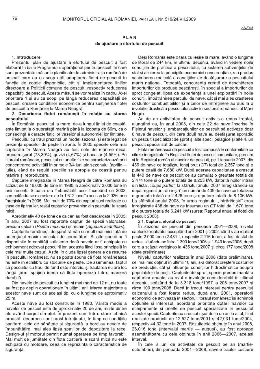 Pagina 76 din Monitorul Oficial nr. 510/2009