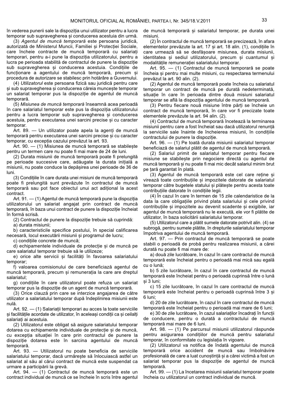 Pagina 33 din Monitorul Oficial nr. 345/2011