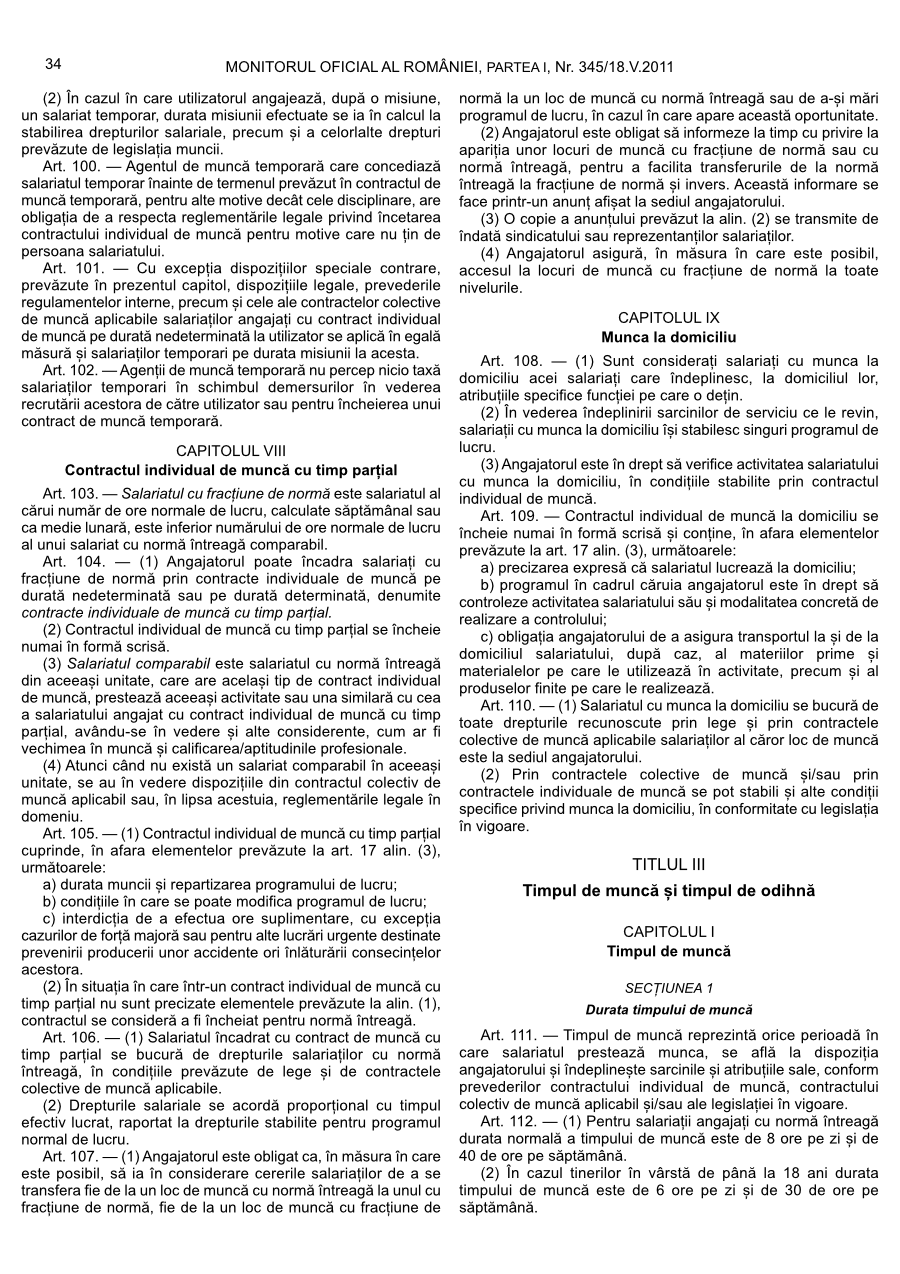 Pagina 34 din Monitorul Oficial nr. 345/2011