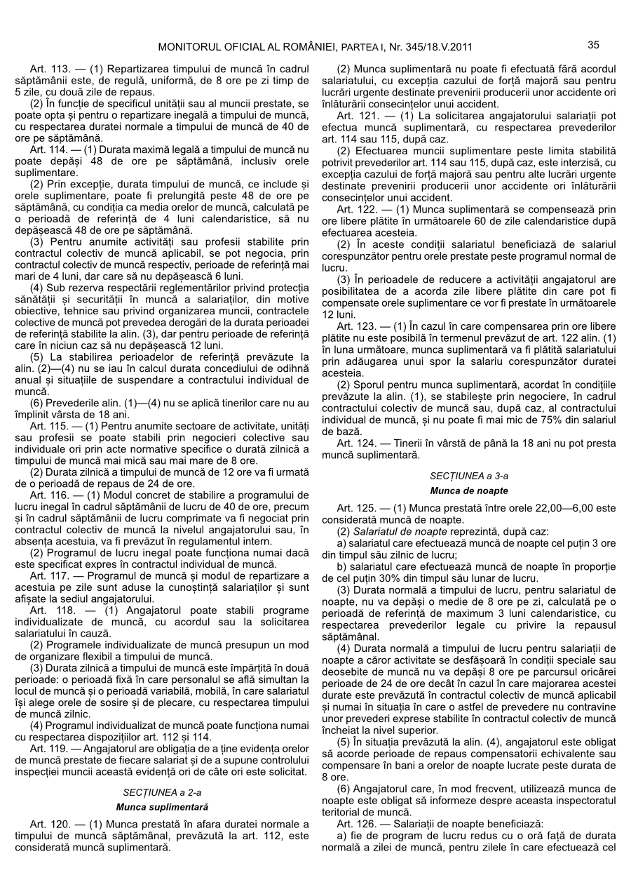 Pagina 35 din Monitorul Oficial nr. 345/2011