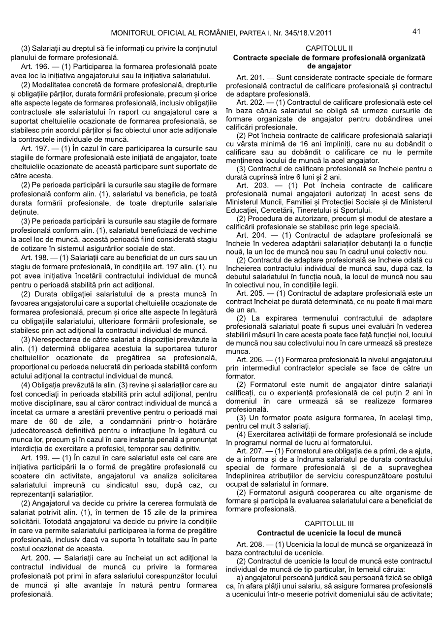 Pagina 41 din Monitorul Oficial nr. 345/2011