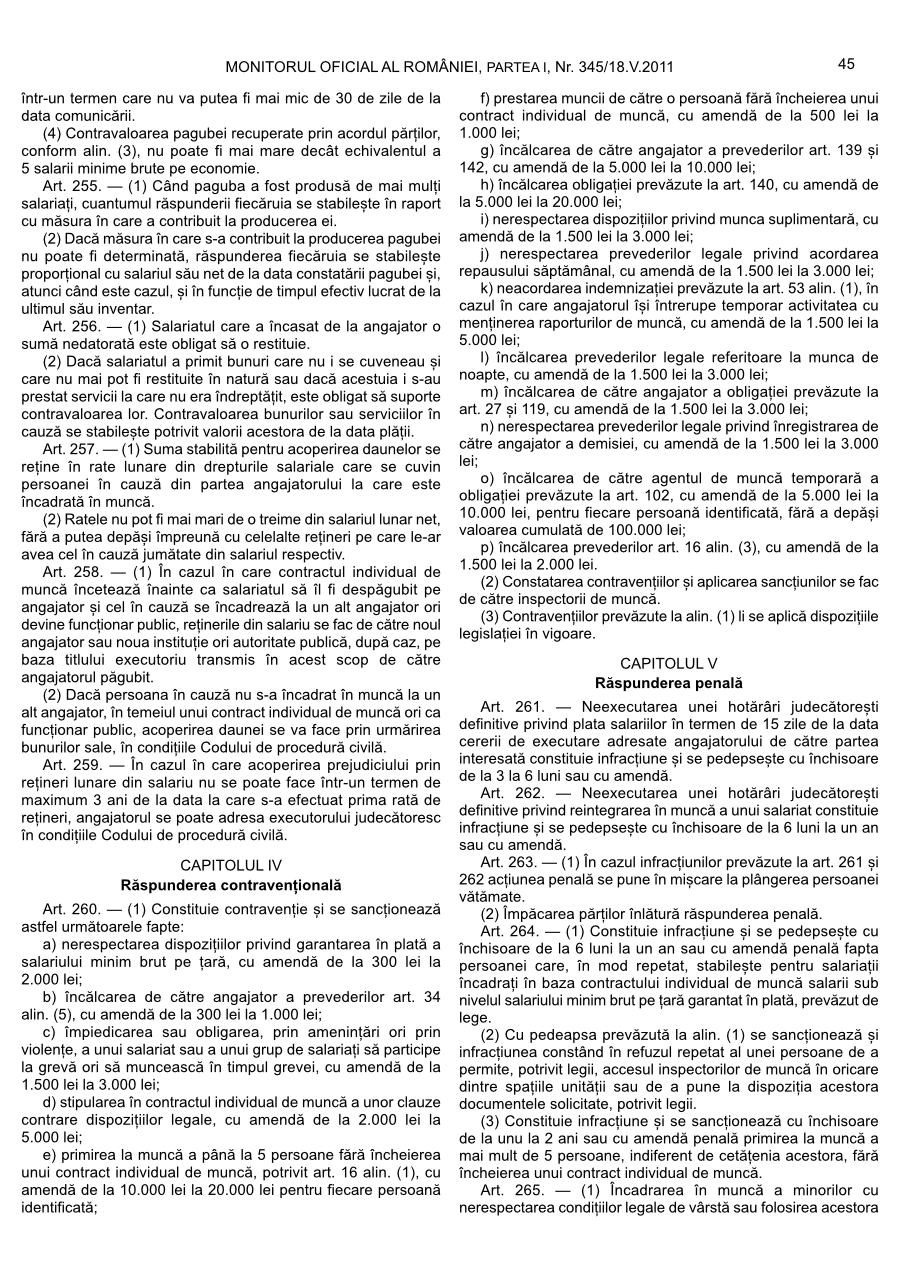 Pagina 45 din Monitorul Oficial nr. 345/2011
