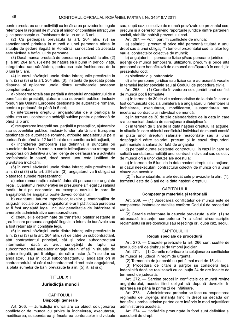 Pagina 46 din Monitorul Oficial nr. 345/2011