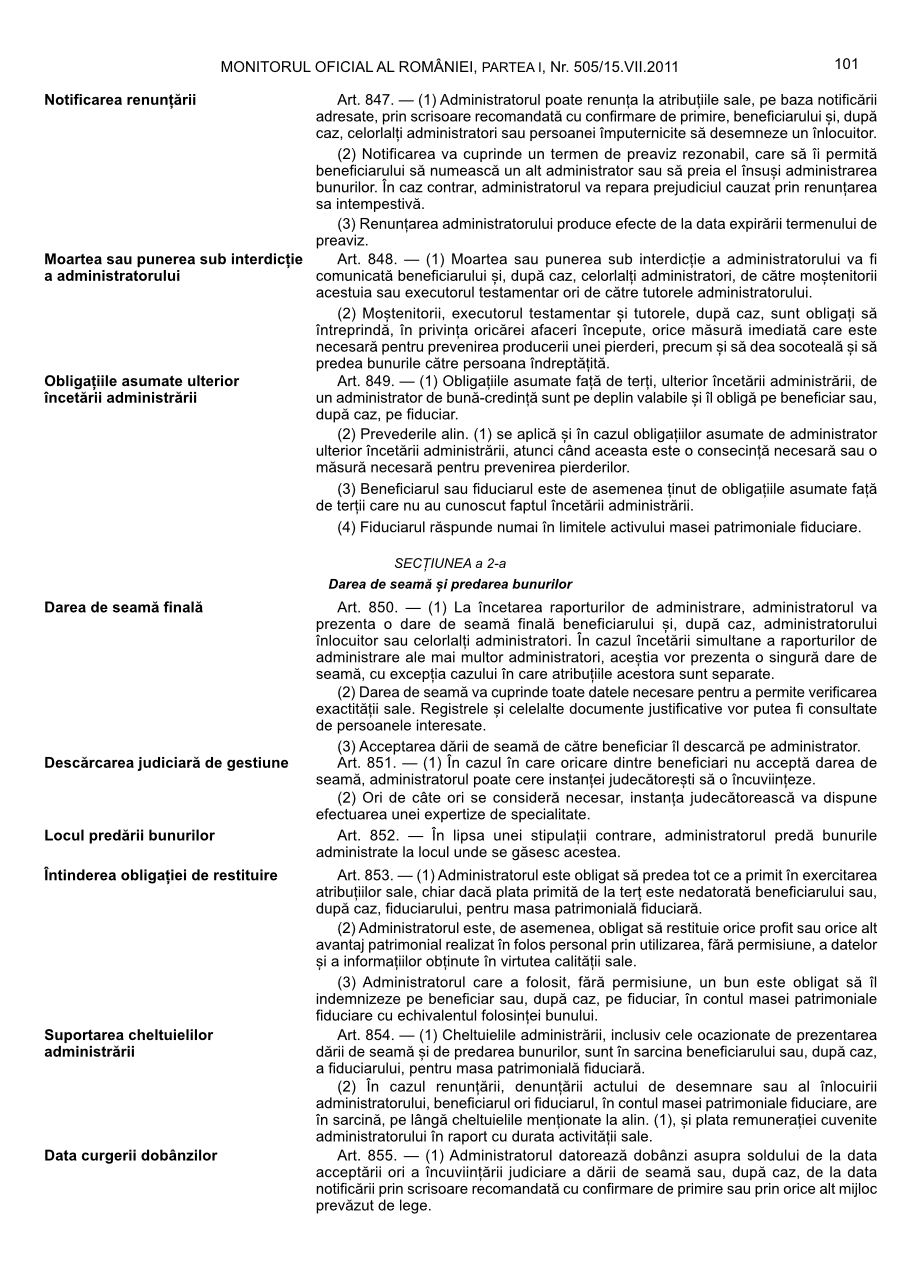 Pagina 101 din Monitorul Oficial nr. 505/2011