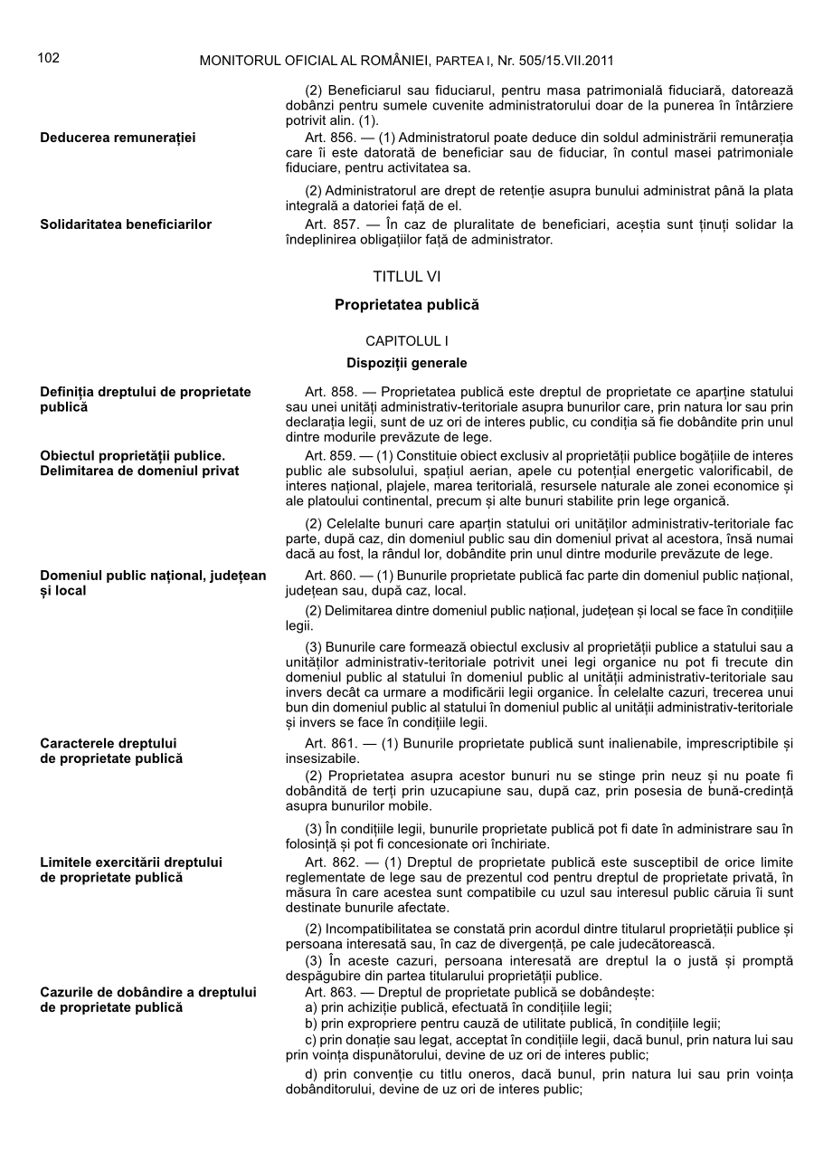 Pagina 102 din Monitorul Oficial nr. 505/2011
