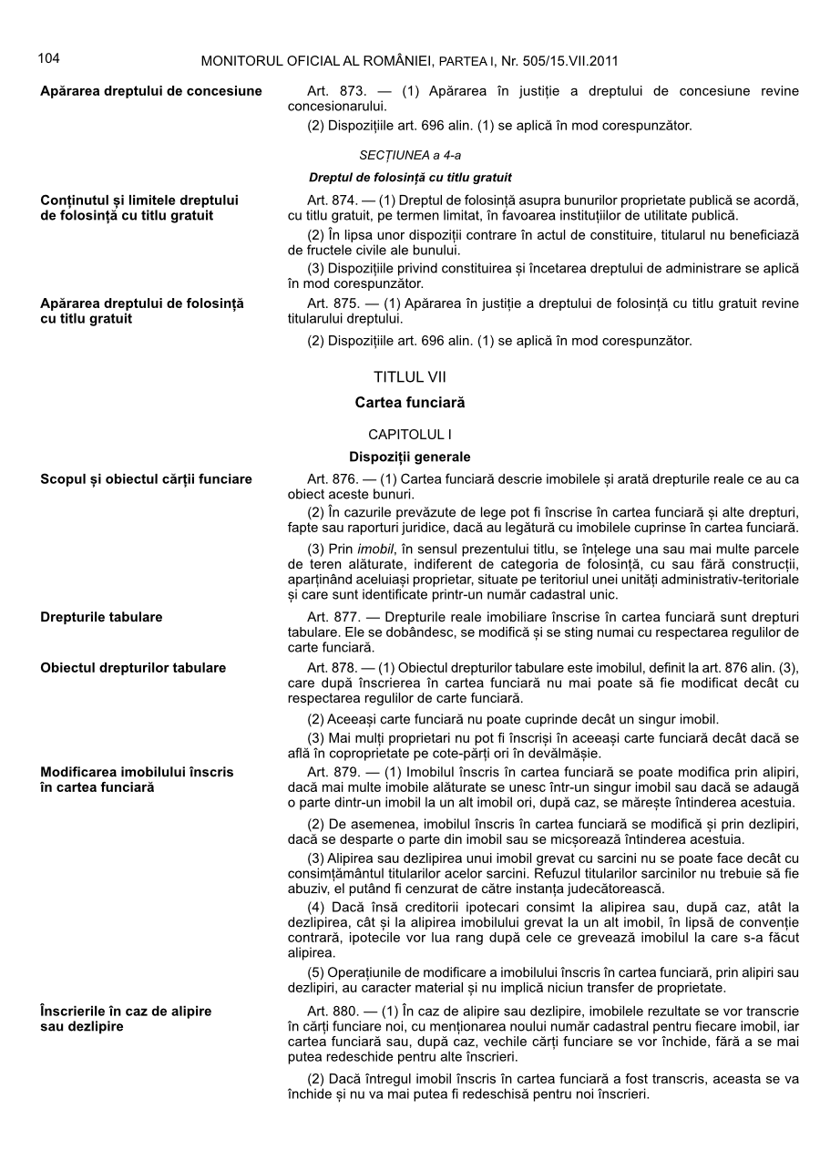 Pagina 104 din Monitorul Oficial nr. 505/2011