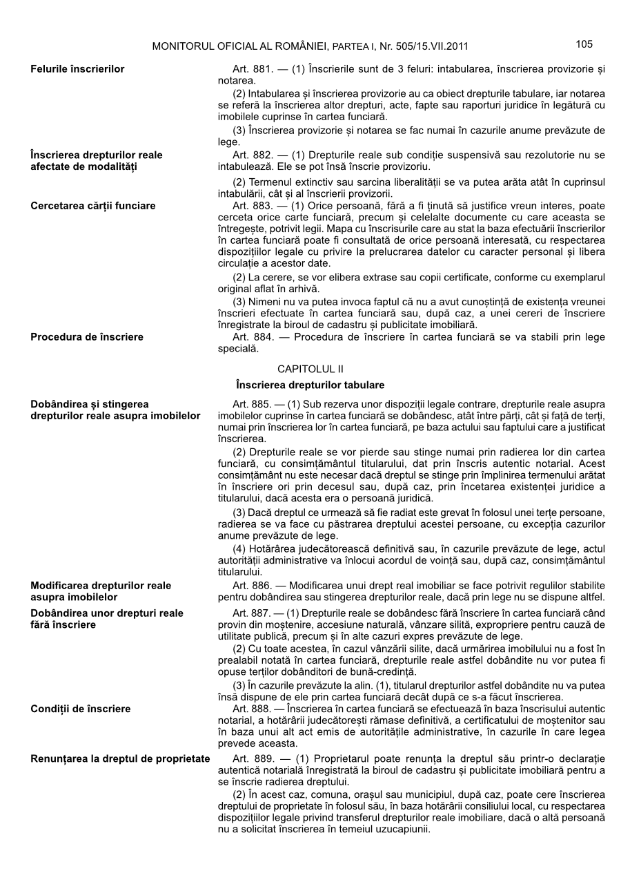 Pagina 105 din Monitorul Oficial nr. 505/2011
