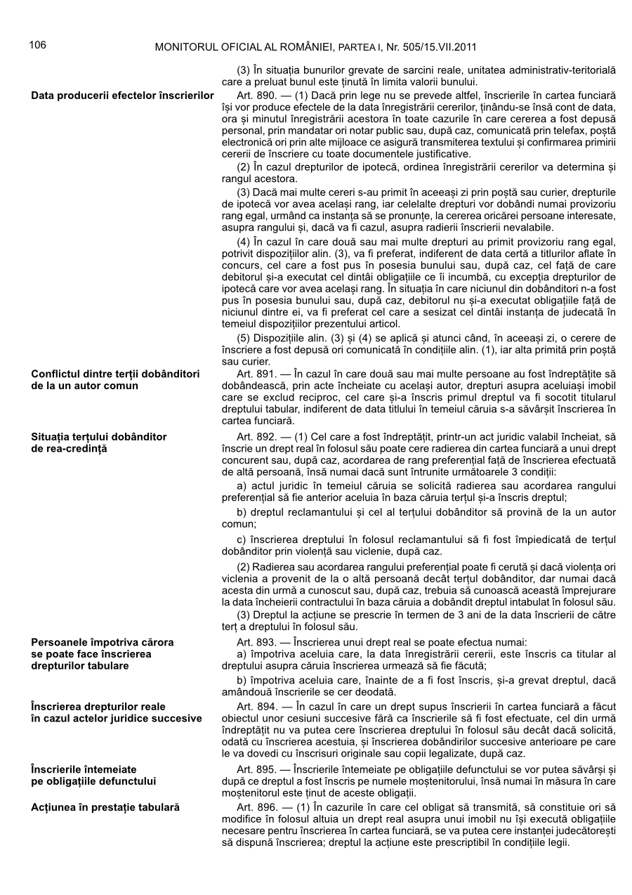 Pagina 106 din Monitorul Oficial nr. 505/2011