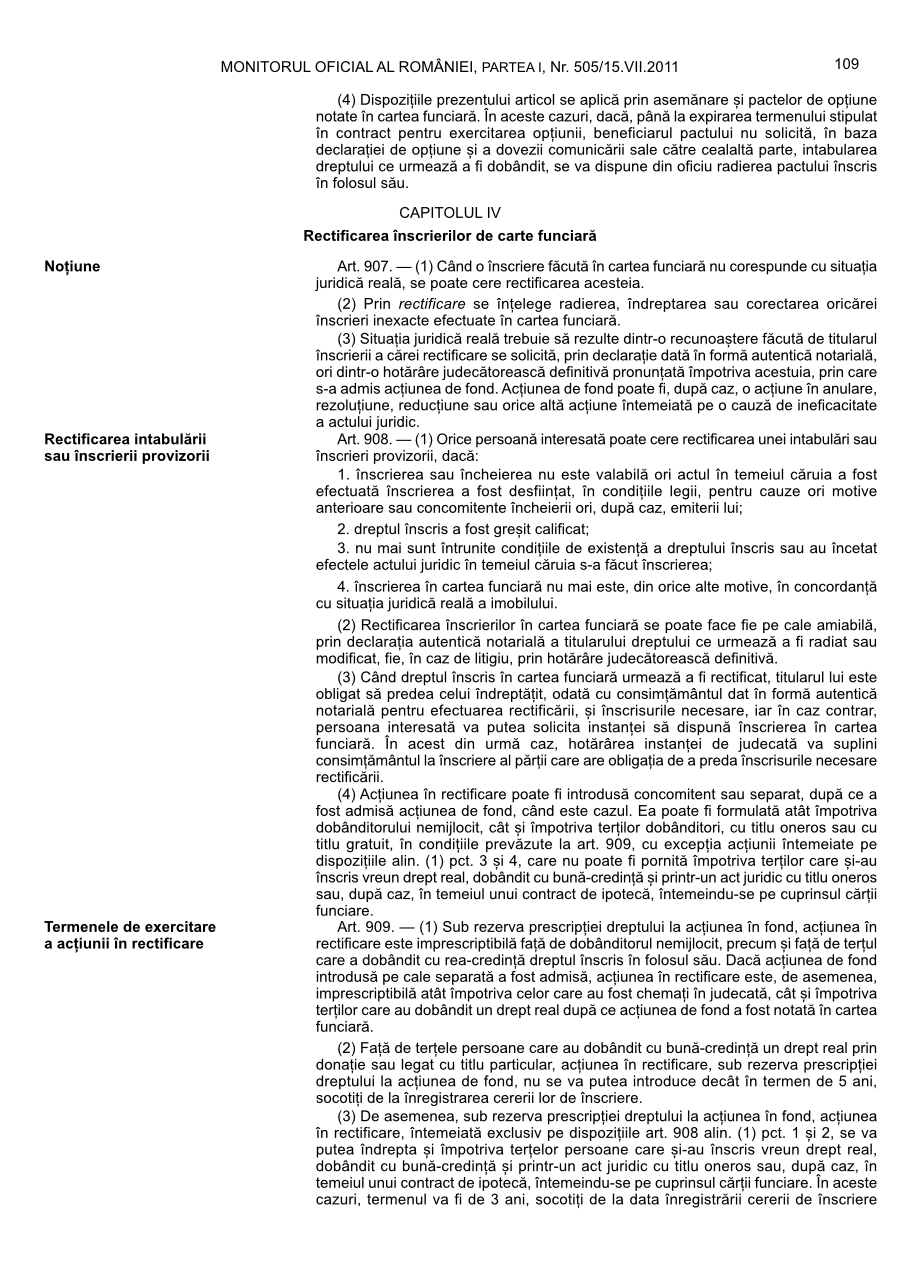 Pagina 109 din Monitorul Oficial nr. 505/2011
