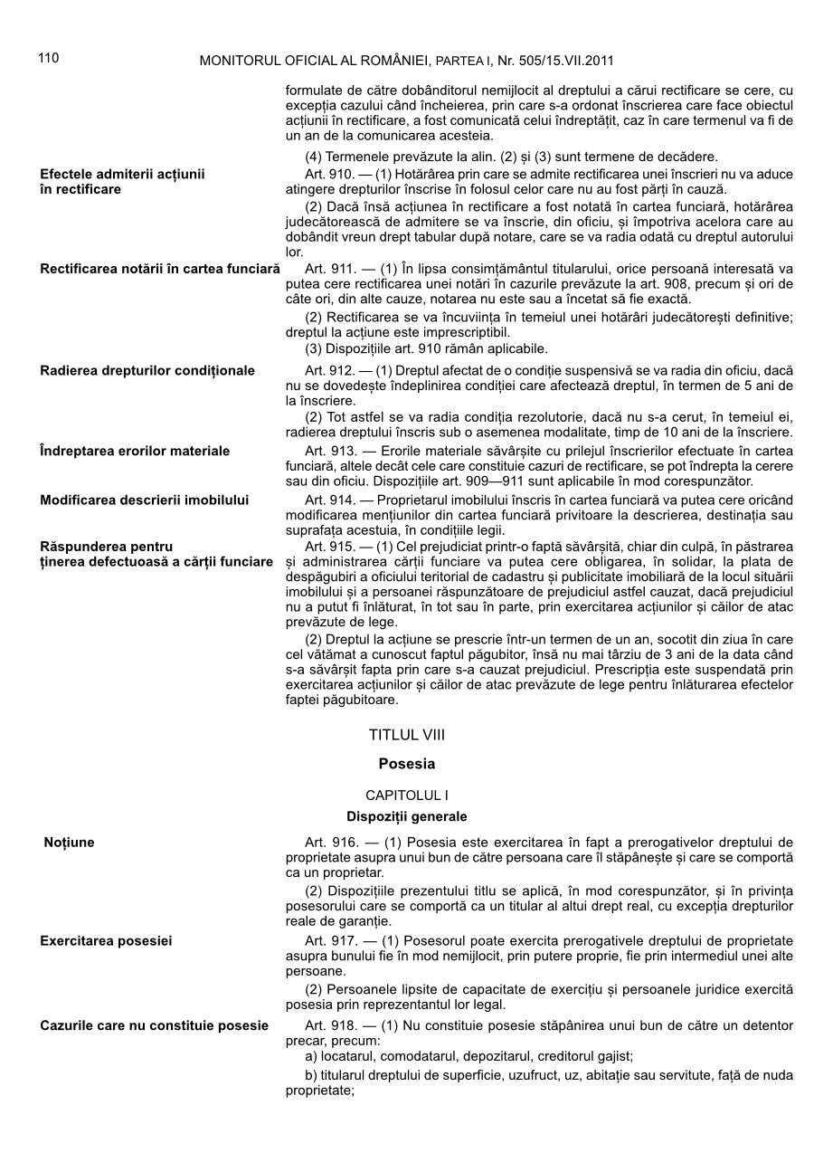 Pagina 110 din Monitorul Oficial nr. 505/2011