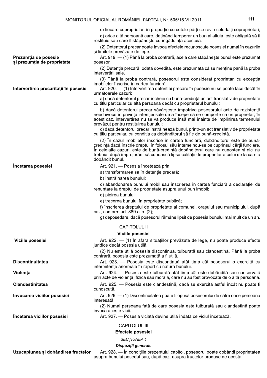 Pagina 111 din Monitorul Oficial nr. 505/2011