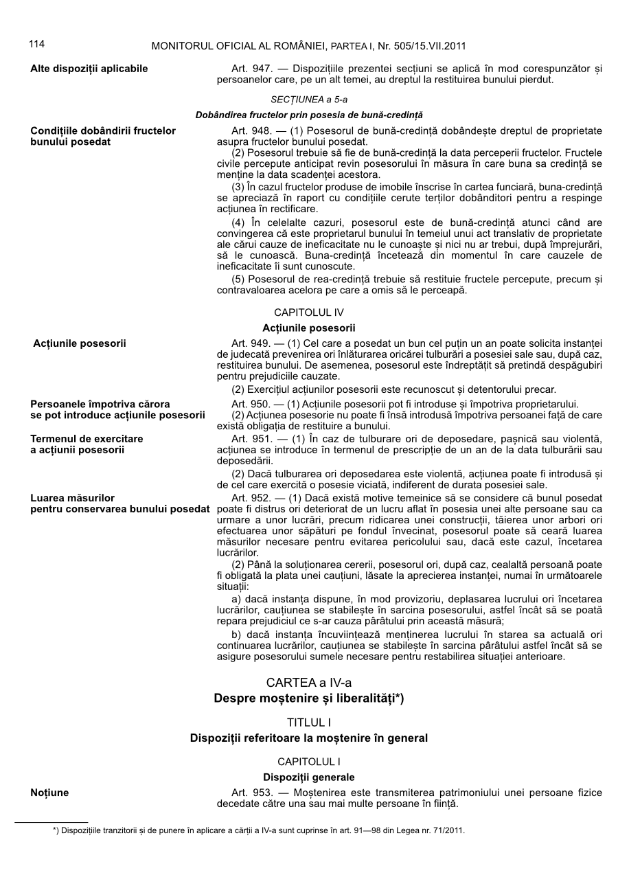 Pagina 114 din Monitorul Oficial nr. 505/2011