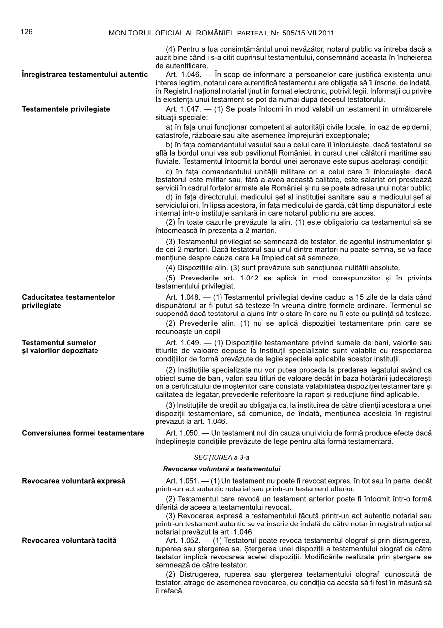 Pagina 126 din Monitorul Oficial nr. 505/2011