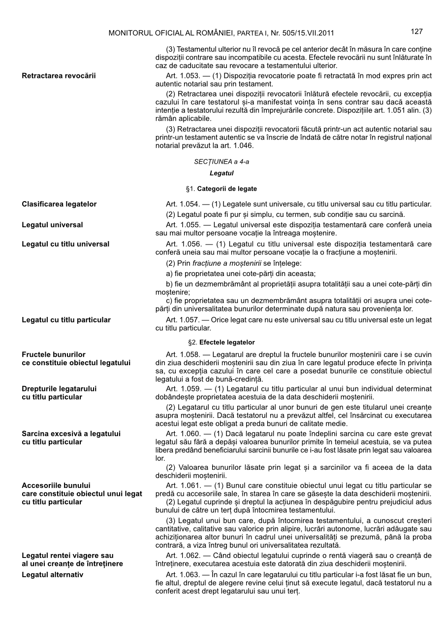Pagina 127 din Monitorul Oficial nr. 505/2011