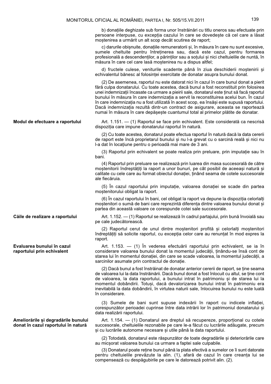 Pagina 139 din Monitorul Oficial nr. 505/2011