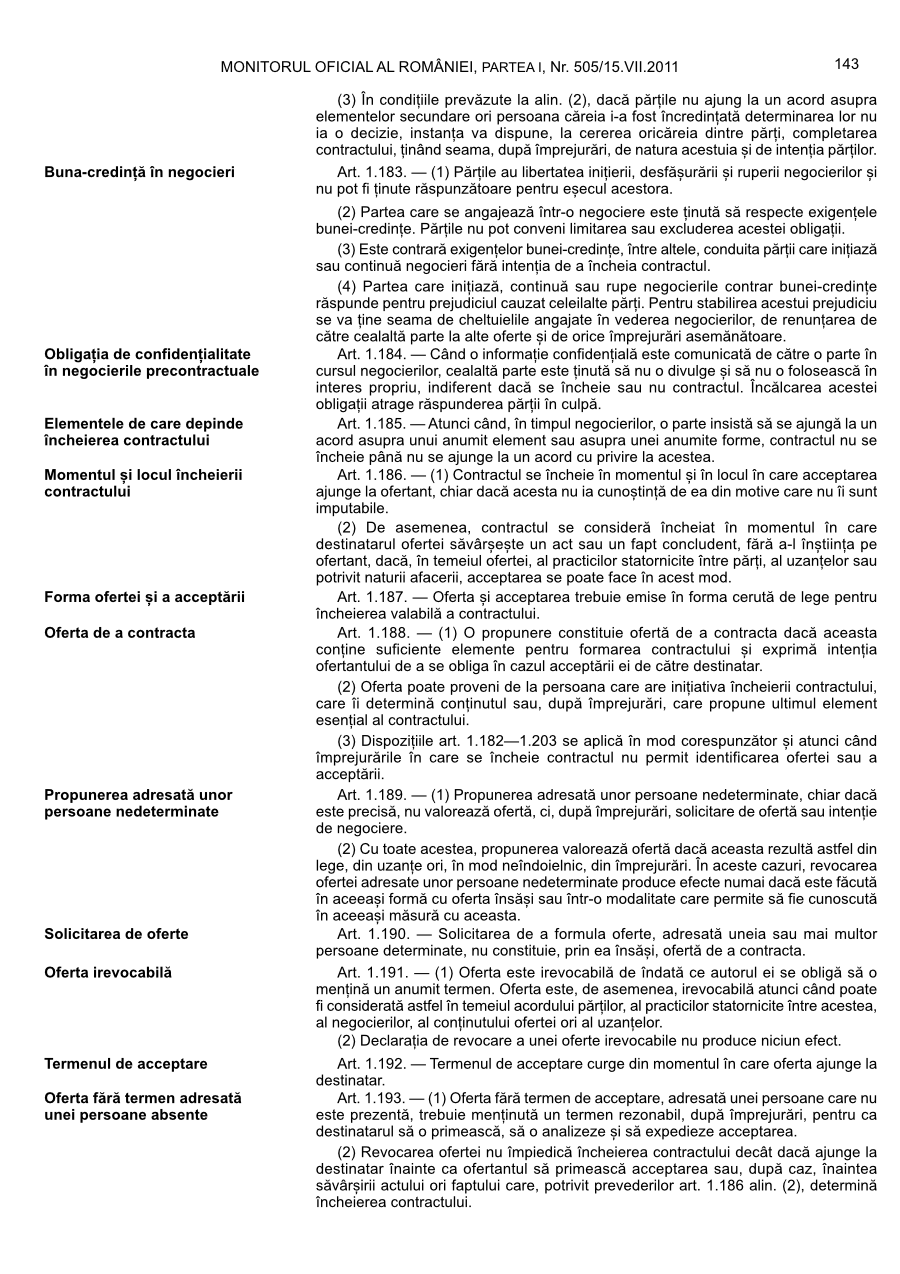 Pagina 143 din Monitorul Oficial nr. 505/2011