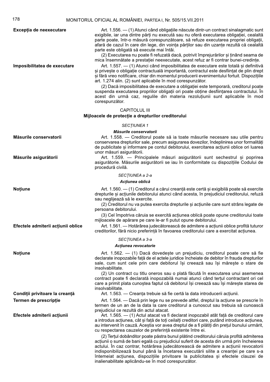 Pagina 178 din Monitorul Oficial nr. 505/2011