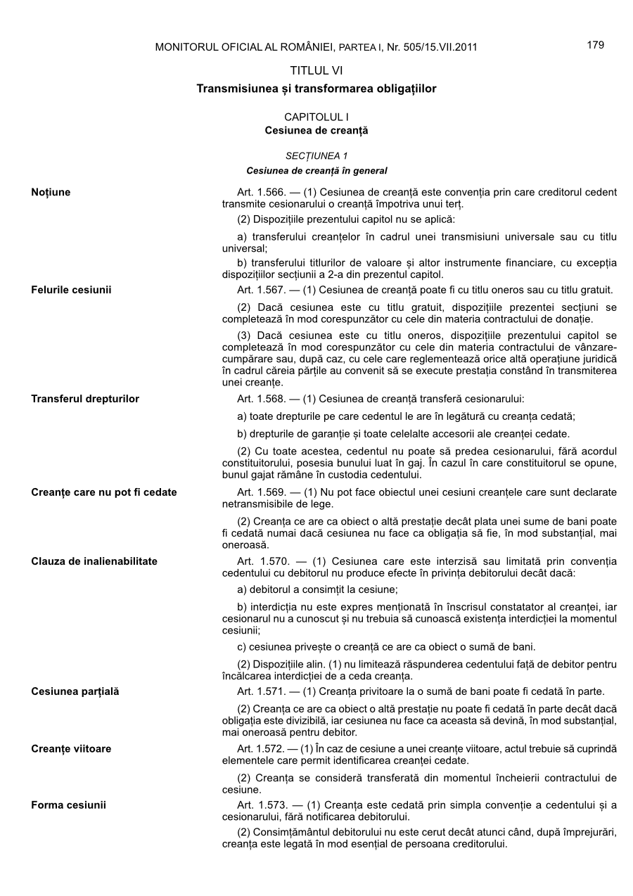 Pagina 179 din Monitorul Oficial nr. 505/2011