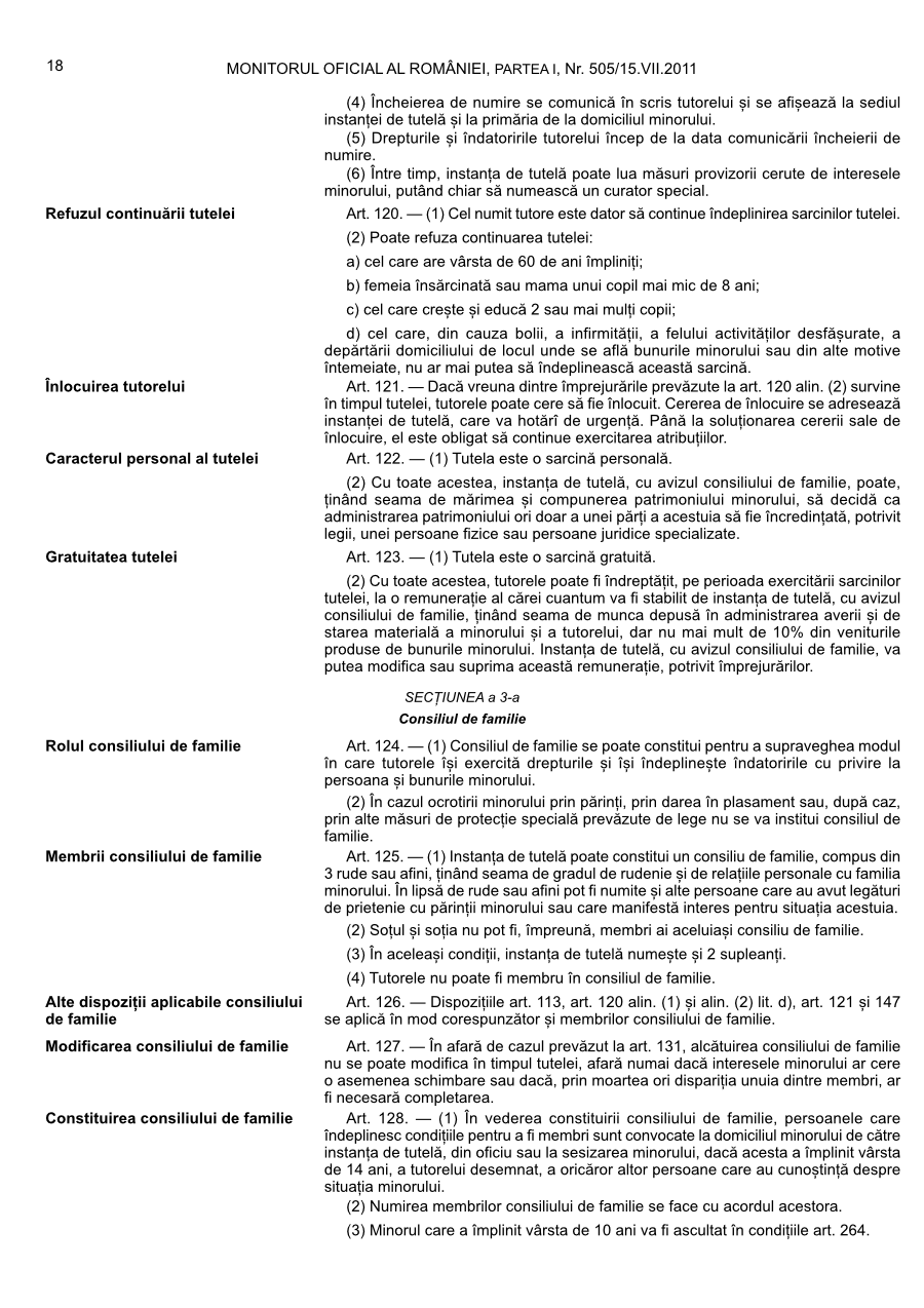 Pagina 18 din Monitorul Oficial nr. 505/2011